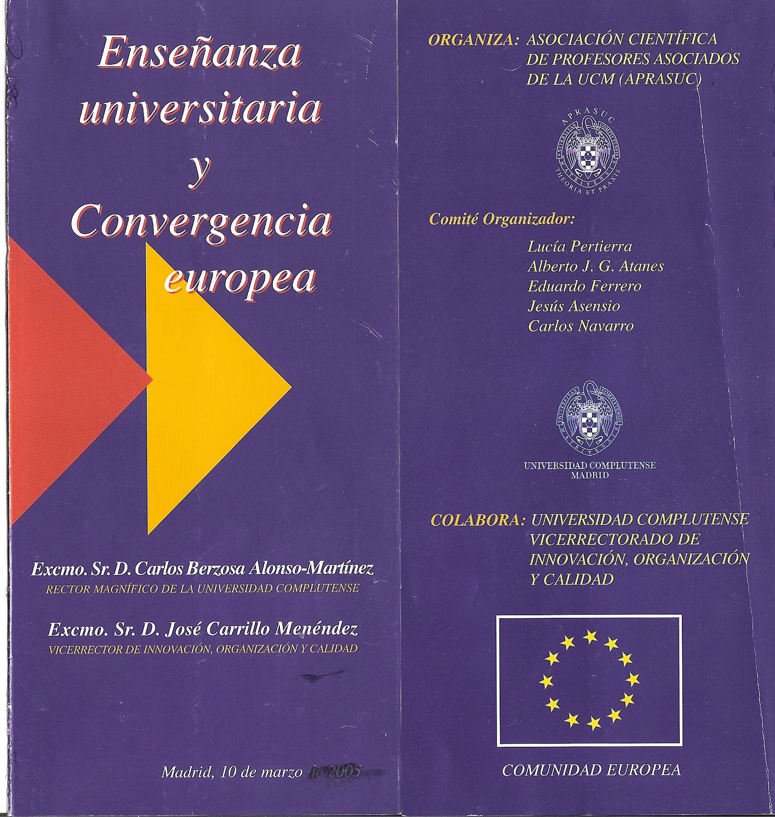 Programa de las Jornadas sobre Convergencia Europea